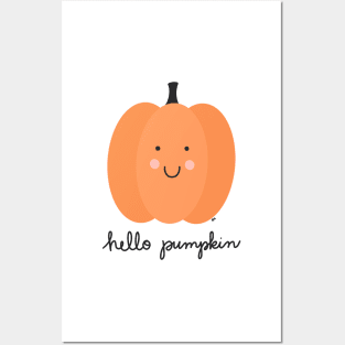 Cute Hello Pumpkin Posters and Art